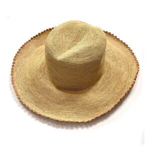 G. Viteri Scalloped Straw Hat